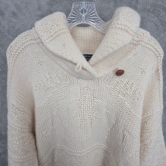 Ralph Lauren LRL Wool Sweater M Ivory Exclusive Hand Knit Tunic Fair Isle Nordic - Picture 4 of 11
